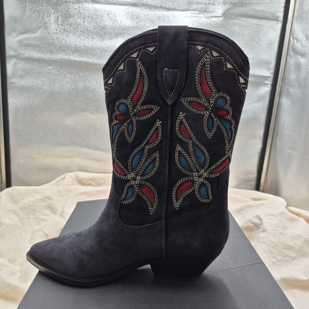 NEW Marc Fisher LTD Women's Trista Western Boot, Black Suede size 8.5M - Picture 3 of 7